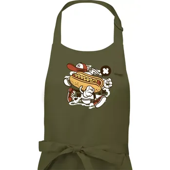 Kuchyňská zástěra Hotdogátor - Pánská zástěra na vaření - Univerzální velikost ( Khaki )