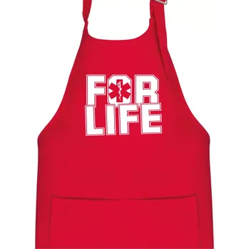 Kuchyňská zástěra For Life - Dětská zástěra na vaření - Univerzální velikost ( Červená )