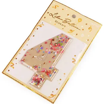 Stoklasa Narozeninové samolepicí číslice s pohyblivými flitry č.4