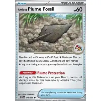 Sběratelská karetní hra Pokémon WHT 079/086 Antique Plume Fossil - White Flare Stav: Near Mint, Verze: NORMAL