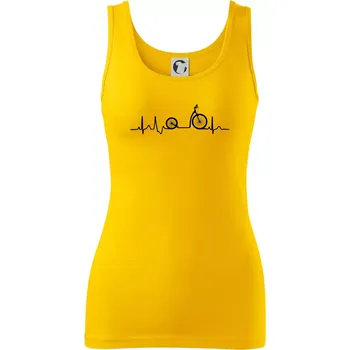 Dámské tričko EKG Koloběžka velké a malé kolo - Dámské tílko - XL ( Žlutá )