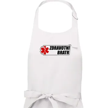 Kuchyňská zástěra Zdravotní bratr - rescue - Pánská zástěra na vaření - Univerzální velikost ( Bílá )