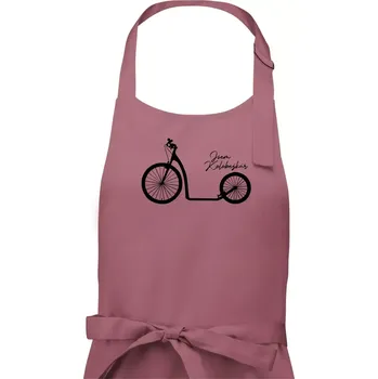 Kuchyňská zástěra Jsem koloběžkář velké a malé kolo - Pánská zástěra na vaření - Univerzální velikost ( Starorůžová )