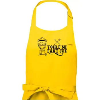 Kuchyňská zástěra Grilování tohle mi fakt jde - Pánská zástěra na vaření - Univerzální velikost ( Žlutá )