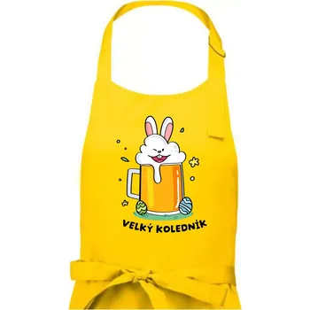 Kuchyňská zástěra Velký koledník - Pánská zástěra na vaření - Univerzální velikost ( Žlutá )