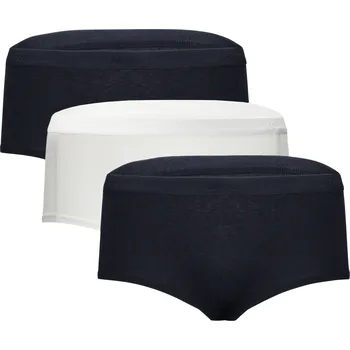 Kalhotky MEXX Dámské kalhotky Hipster, 3 kusy (navy modrá / bílá, S)