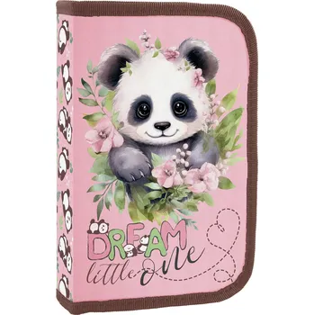 Penál Derform Školní jednopatrový penál plně vybavený panda