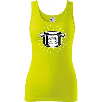 Dámské tričko Královna kuchyně - Dámské tílko - M ( Limetková )