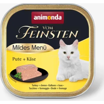 Volný čas ANIMONDA Vom Feinsten Adult Mildes Menu Turkey with cheese - mokré krmivo pro kočky - 100g