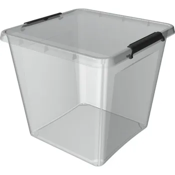 Úložný box box 36,0l SIMPLE-1632, 39x39x35cm, transp.plast