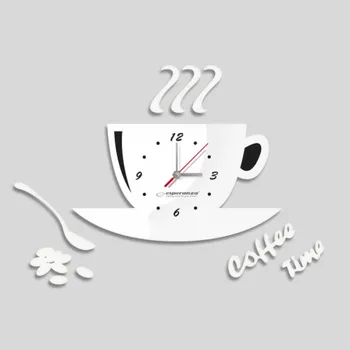 Hodiny Esperanza EHC006W FLORENCE nástěnné hodiny Coffee Time, bílé