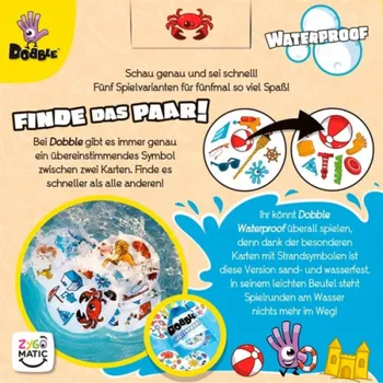 Asmodee Dobble Waterproof, karetní hra