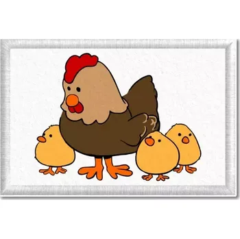 Textilie k potisku Pelisport Nášivka Slepička a kuřátka 7,5 x 5 cm