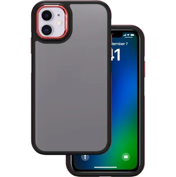 Náhradní kryt pro mobilní telefon TFO Kryt Crystal Black pro iPhone 11 červený