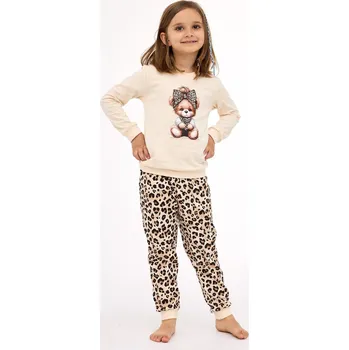 Pánské pyžamo Cornette Dětské dívčí pyžamo 594/191 Panther délka/r 86-128 Béžová 110-116