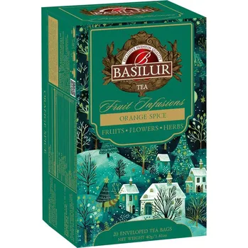 Čaj BASILUR Christmas Fruit Orange Spice přebal, s příchutí pomeranče a skořice 20x1,8g 4478