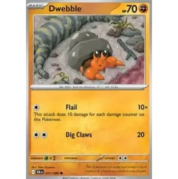 Volný čas Pokémon BLK 051/086 Dwebble - Black Bolt Stav: Near Mint, Verze: NORMAL