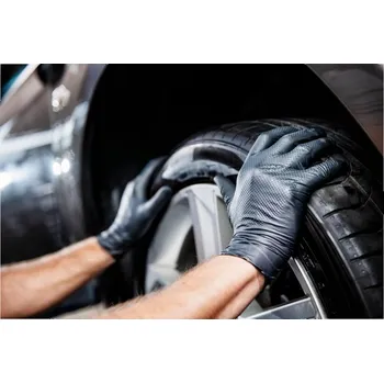 Pracovní rukavice Nitrilové rukavice, extra pevné, odolné chemikáliím, černé, 50ks, různé velikosti, Velikost: XL