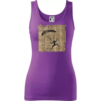 Dámské tričko Egyptské hieroglyfy paraglide - Dámské tílko - XL ( Fialová )