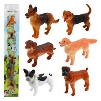 plyšák Zestaw mini figurki psy 4cm 6szt