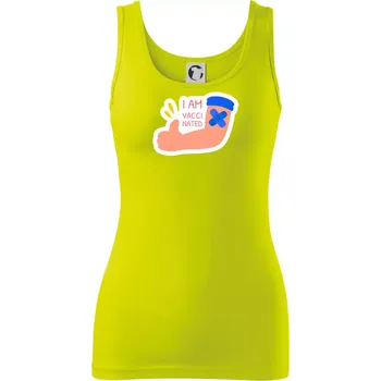 Dámské tričko I am vaccinated - Dámské tílko - XS ( Limetková )