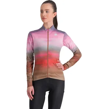 cyklistický dres Dámský cyklistický dres s dlouhým rukávem SPORTFUL-Flow supergiara w thermal jersey, cayenna red pink Mix M
