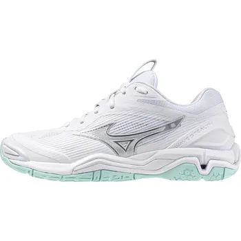 Dámská sálová obuv Dámská sálová obuv Mizuno Wave Stealth 6 W White/Blue Tint EUR 40