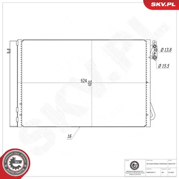 Ventilátor topení a klimatizace Kondenzátor klimatizace ESEN SKV 86SKV278