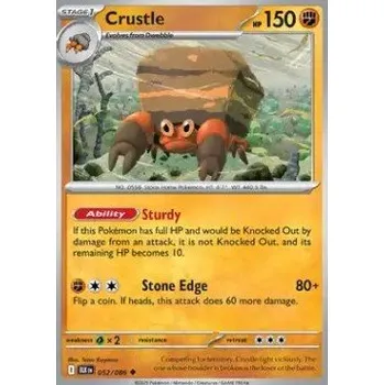 Volný čas Pokémon BLK 052/086 Crustle - Black Bolt Stav: Near Mint, Verze: NORMAL