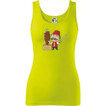 Dámské tričko Kebab kuchař - Dámské tílko - M ( Limetková )