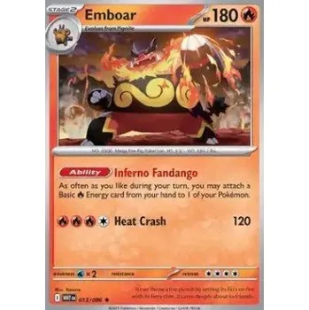 Karetní hra Pokémon WHT 013/086 Emboar - White Flare Stav: Near Mint, Verze: HOLO