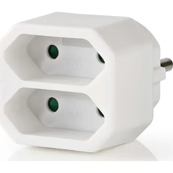 Elektrická zásuvka Nedis Rozdělovač Zásuvky | 2cestný | Zásuvka Euro | Bílá barva