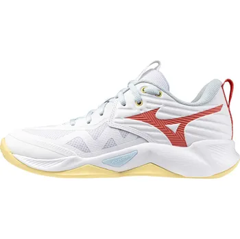 Dámská obuv Dámská sálová obuv Mizuno Wave Momentum Pro W White/Calypso Coral/Pale Banan EUR 41