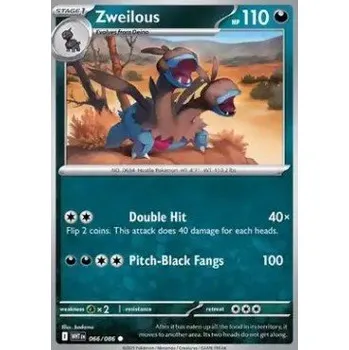 Sběratelská karetní hra Pokémon WHT 066/086 Zweilous - White Flare Stav: Near Mint, Verze: REVERSE HOLO