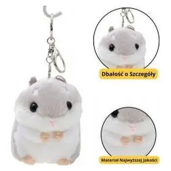 plyšák Brelok pluszowy Chomik szary 10cm