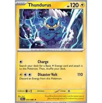 Sběratelská karetní hra Pokémon BLK 033/086 Thundurus - Black Bolt Stav: Near Mint, Verze: HOLO