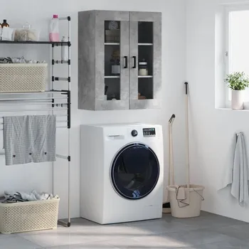 Příborník do zásuvky zahrada-XL Nástěnná skříňka betonově šedá 69,5 x 34 x 90 cm 828480