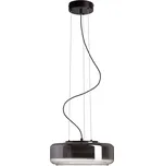 RENDL NAOMI LED závěsné svítidlo, skleněná kouřové sklo/mléčné sklo/černá R14400