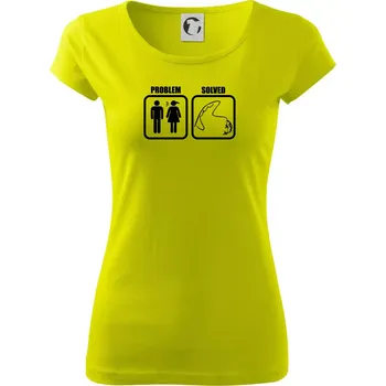 Dámské tričko Problém rybaření - Dámské triko Pure - S ( Limetková )