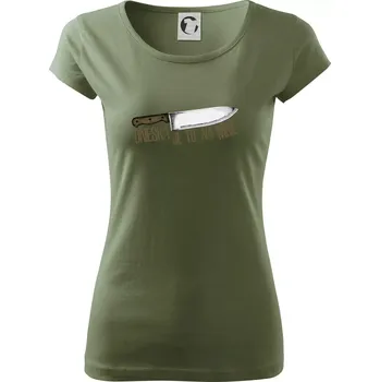 Dámské tričko Dneska je to na mně - Dámské triko Pure - S ( Khaki )