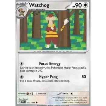 Sběratelská karetní hra Pokémon WHT 073/086 Watchog - White Flare Stav: Near Mint, Verze: NORMAL