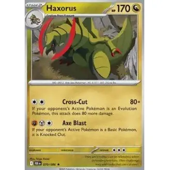 Sběratelská karetní hra Pokémon BLK 070/086 Haxorus - Black Bolt Stav: Near Mint, Verze: HOLO