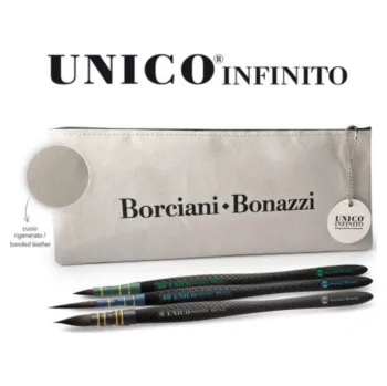 Umělecký štětec Sada štětců BB Infinito Mix – 3ks v koženém penálu (Sada štětců BB Infinito Mix – 3ks v koženém penálu)