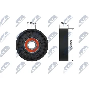 Napínací kladka, žebrovaný klínový řemen NTY RNK-KA-012