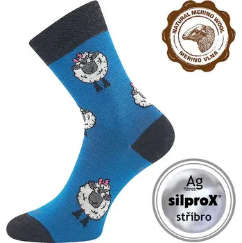 Dámské ponožky VOXX Ponožky dámské slabé z merino VLNĚNKA s ionty stříbra TYRKYSOVÉ 35-38 119473