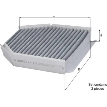 Ventilátor topení a klimatizace Filtr, vzduch v interiéru MAHLE LAK 278/S
