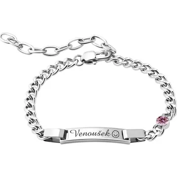 Náramek Šperky4U Personalizovaný ocelový náramek s destičkou - OPA1844