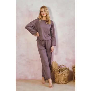 Pánská móda Taro Zoya 3439 long/r S-XL Z25/26 dámské pyžamo Kakao S