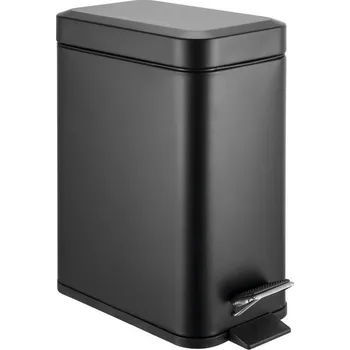 Odpadkový koš Aqualine Simple Line Odpadkový koš 5l, černá mat GAQ005B