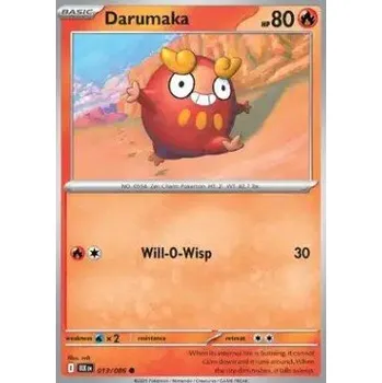 Sběratelská karetní hra Pokémon BLK 013/086 Darumaka - Black Bolt Stav: Near Mint, Verze: NORMAL